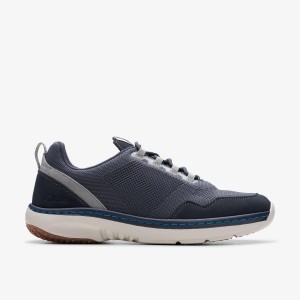 Clarks Pro Knit Navy Combination Sneakers Herr Marinblå | REG-764952