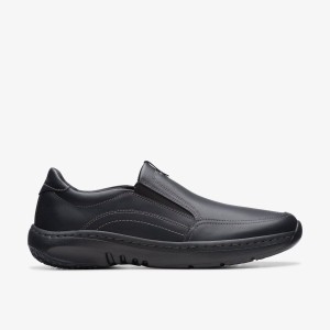 Clarks Pro Step Black Leather Finskor Herr Svarta | NGF-156038
