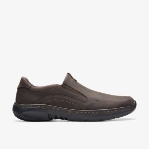 Clarks Pro Step Dark Brown Tumbled Finskor Herr Mörkbruna | FNJ-176382
