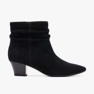 Clarks Teresa Skip Black Suede Stövlar Dam Svarta | XDH-597362