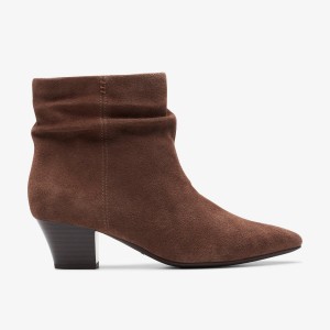 Clarks Teresa Skip Taupe Suede Stövlar Dam Grå Bruna | DMZ-074869
