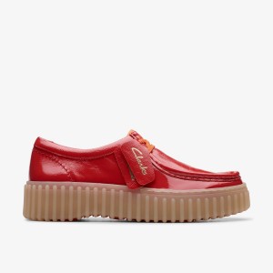Clarks Torhill Bee Red Patent Platform Skor Dam Röda | LRE-175869