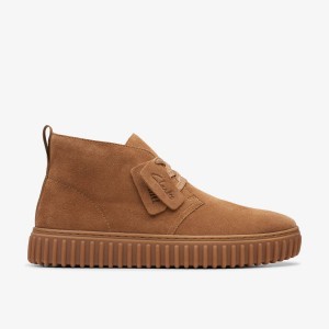 Clarks Torhill Desert Boot Cognac Suede Stövlar Herr Bruna | QZM-681239