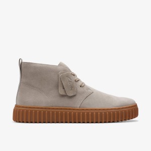 Clarks Torhill Desert Boot Light Grey Suede Stövlar Herr Ljusgrå | QAO-012839