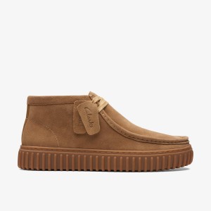 Clarks Torhill Hi Dark Sand Suede Stövlar Dam Mörkbruna | CZK-017463