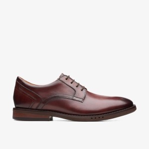 Clarks Un Hugh Lace Brown Leather Finskor Herr Bruna | CYX-905872