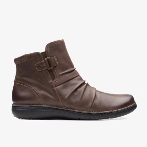Clarks Un Loop Top Dark Brown Stövlar Dam Mörkbruna | GCT-974015