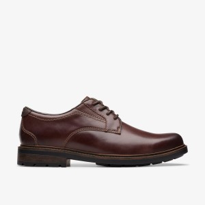 Clarks Un Shire Low Brown Leather Finskor Herr Bruna | UGQ-714392