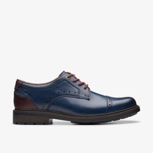 Clarks Un Shire Vibe Navy Combination Finskor Herr Marinblå | MRE-129687