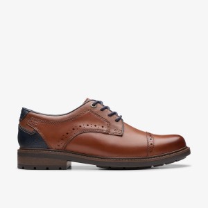 Clarks Un Shire Vibe Tan Combination Finskor Herr Bruna | GFB-412953