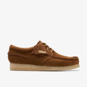Clarks Wallabee Boat Cola Suede Wallabees Herr Cola | SOL-015684