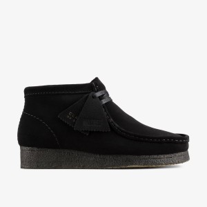 Clarks Wallabee Boot Black Suede Stövlar Dam Svarta | MWL-063854
