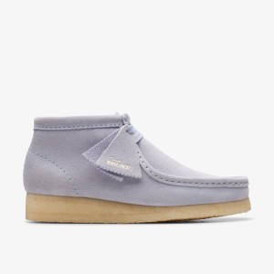 Clarks Wallabee Boot Cloud Grey Suede Stövlar Dam Grå | KHZ-974105