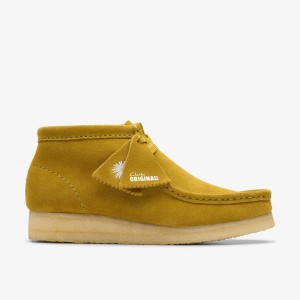 Clarks Wallabee Boot Olive Suede Stövlar Dam Olivgröna | HZA-657209