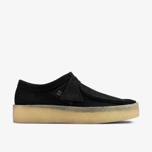 Clarks Wallabee Cup Black Nubuck Wallabees Herr Svarta | EBT-385716