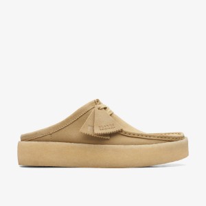 Clarks Wallabee Cup Lo Maple Suede Wallabees Herr Maple | MVY-608273