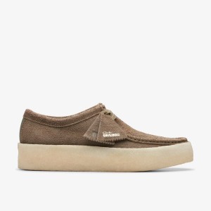 Clarks Wallabee Cup Pale Khaki Suede Wallabees Herr Khaki | UVG-459631