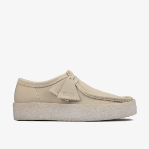 Clarks Wallabee Cup White Nubuck Wallabees Herr Vita | WZR-306257