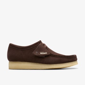 Clarks Wallabee Dark Brown Suede Wallabees Herr Mörkbruna | EAB-852706