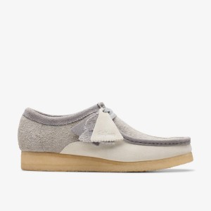 Clarks Wallabee Grey/Off White Wallabees Herr undefined | LVY-205986