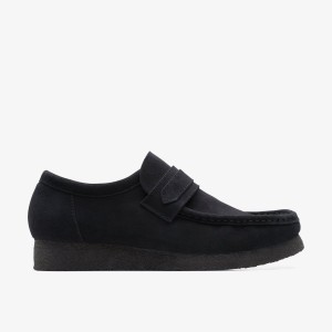 Clarks Wallabee Loafer Black Suede Wallabees Herr Svarta | HPJ-162549