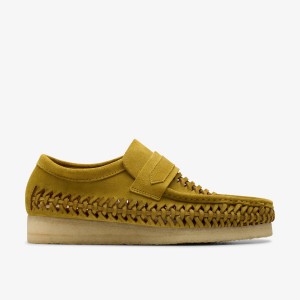 Clarks Wallabee Loafer Weave Olive Suede Wallabees Herr Olivgröna | VUJ-634259
