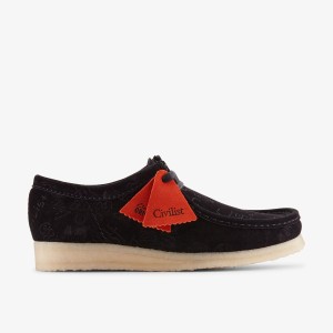 Clarks Wallabee X Civilist Black Deboss Wallabees Herr Svarta | XSQ-907231