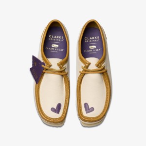 Clarks Wallabee X Claima Off White Combination Wallabees Herr Vita | GPI-092341