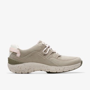 Clarks Wave Range Stone Nubuck Slip On Dam Grå | ACW-261387