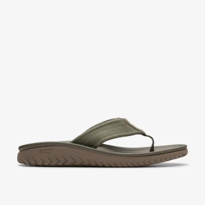 Clarks Wesley Belt Olive Sandaler Herr Olivgröna | JTW-453270