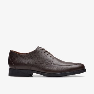 Clarks Whiddon Apron Dark Brown Tumbled Finskor Herr Mörkbruna | CDO-896031