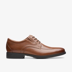 Clarks Whiddon Pace Dark Tan Leather Finskor Herr Mörkbruna | KCA-723650