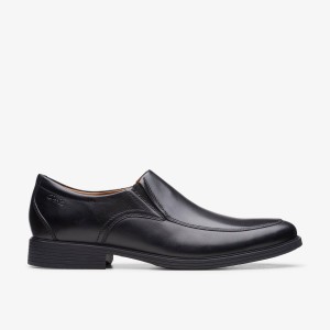 Clarks Whiddon Step Black Leather Finskor Herr Svarta | BGQ-357218