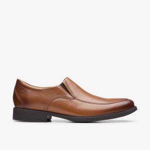 Clarks Whiddon Step Dark Tan Leather Finskor Herr Mörkbruna | MFH-735482